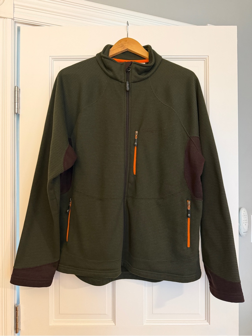 Orvis Trout Bum Men's L Olive Green Full Zip Fleece Fishing Jacket
